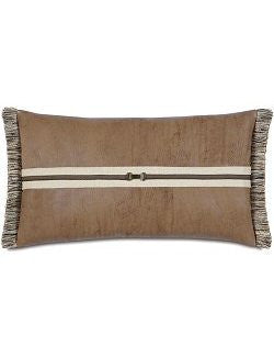 Equine Elements: Leather Buckle Lumbar Pillow - Equine Luxuries