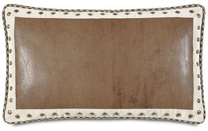 Equine Elements: Leather Nail Head Lumbar Pillow