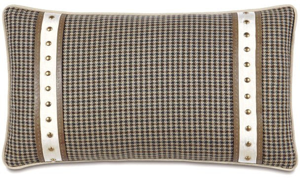 Equine Elements: Houndstooth Lumbar Pillow - Equine Luxuries