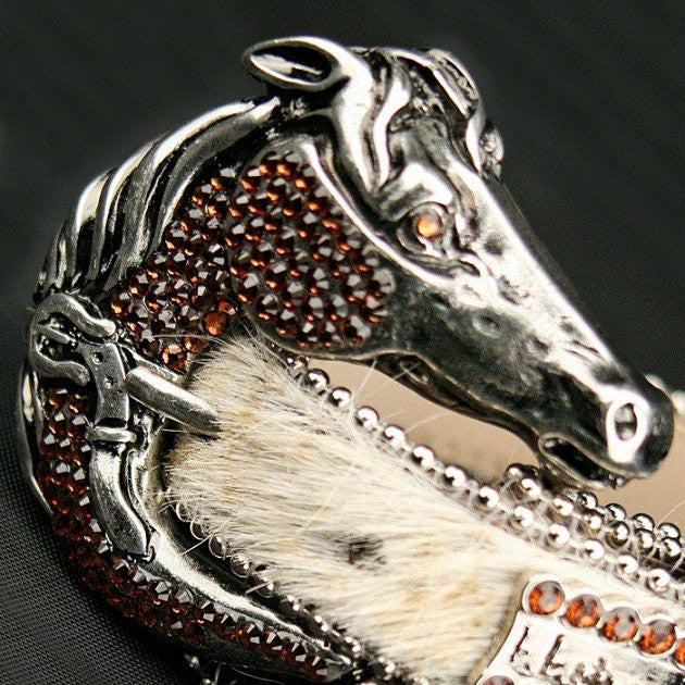 Swarovski Crystals Belt: Equine Portrait - Equine Luxuries