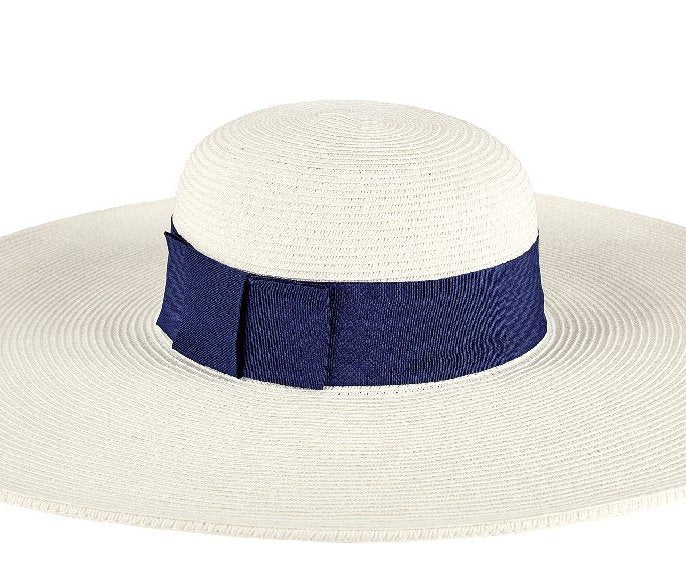 Ultrabraided Wide Brim Ribbon Trim Derby Hat
