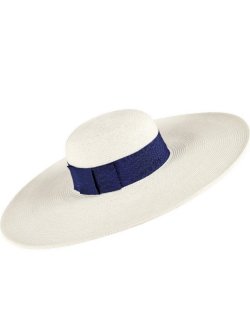 Ultrabraided Wide Brim Ribbon Trim Derby Hat