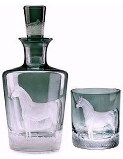 Bohemian Crystal Equestrian Barware - Equine Luxuries