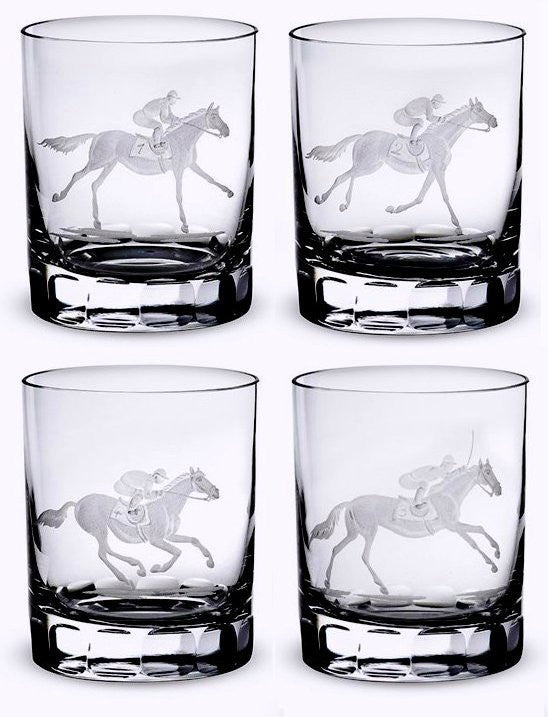 At The Track Engraved Crystal Barware Sets