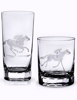 At The Track Engraved Crystal Barware Sets