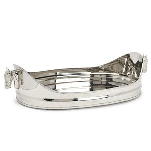 Horse Head Polished Nickel Bar Tray/Catchall