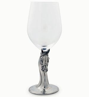 Pewter Based Thoroughbred Wine Glass Set