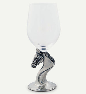 Pewter Based Thoroughbred Wine Glass Set