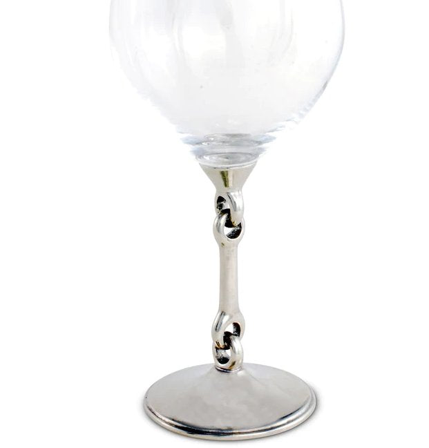Pewter Bit Stem Wine Glass Set
