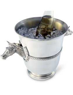 Classic Pewter Horse Head Ice Bucket