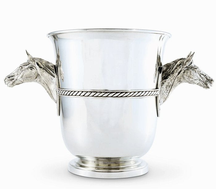 Classic Pewter Horse Head Ice Bucket