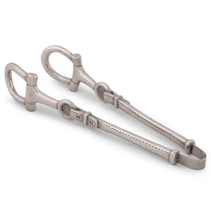 Pewter Stirrup Ice Tongs