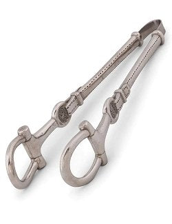 Pewter Stirrup Ice Tongs