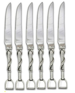 Stirrup Leathers Pewter/Stainless Flatware