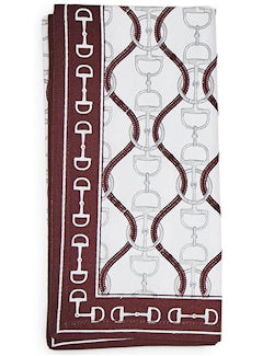 Sable Brown Bit Trim Border Cotton Napkin Set