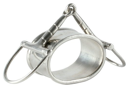 Pewter Horse Bit Napkin Ring Set - Equine Luxuries