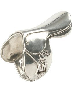 English Saddle Pewter Napkin Ring Set