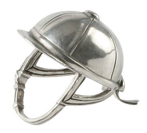 Riding Hat Pewter Napkin Ring Set