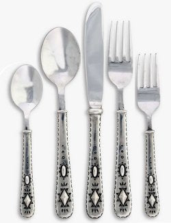 Diamond Saddle Pewter Flatware