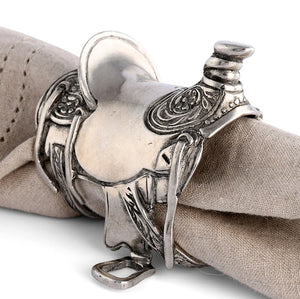 Western Saddle Napkin Ring Set