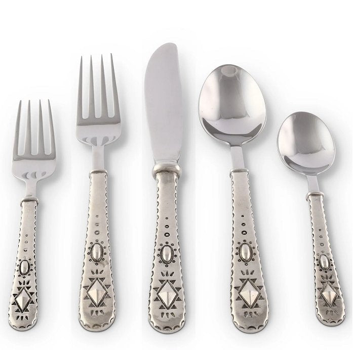 Diamond Saddle Pewter Flatware