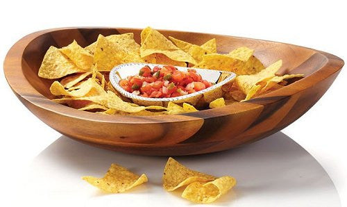 Braid Rope Acacia Chip & Dip Set - Equine Luxuries