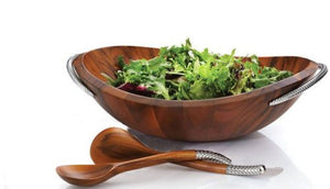 Braid Rope Acacia Wood Salad Set