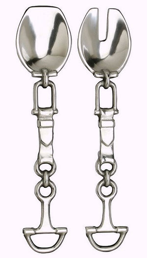 Polished Aluminum Bit-And-Bridle 2-Pc. Server Set