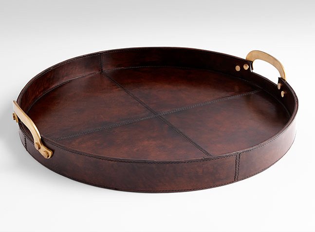 Stitched Leather Serving Trays