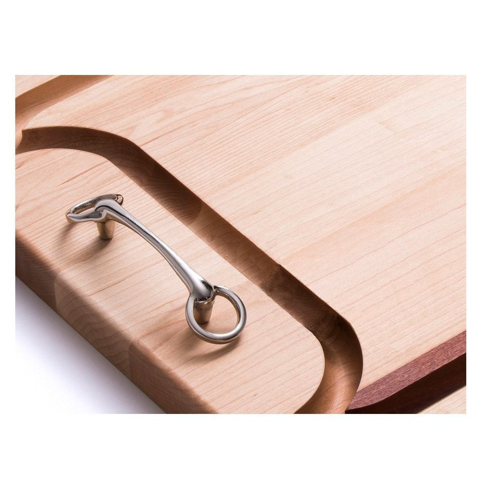 Horse Bit Handle Solid Mahogany & Maple Serving Boards