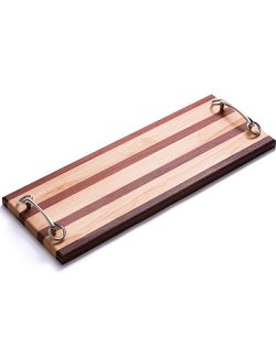 Horse Bit Handled Mahogany & Maple Long Cheese Board