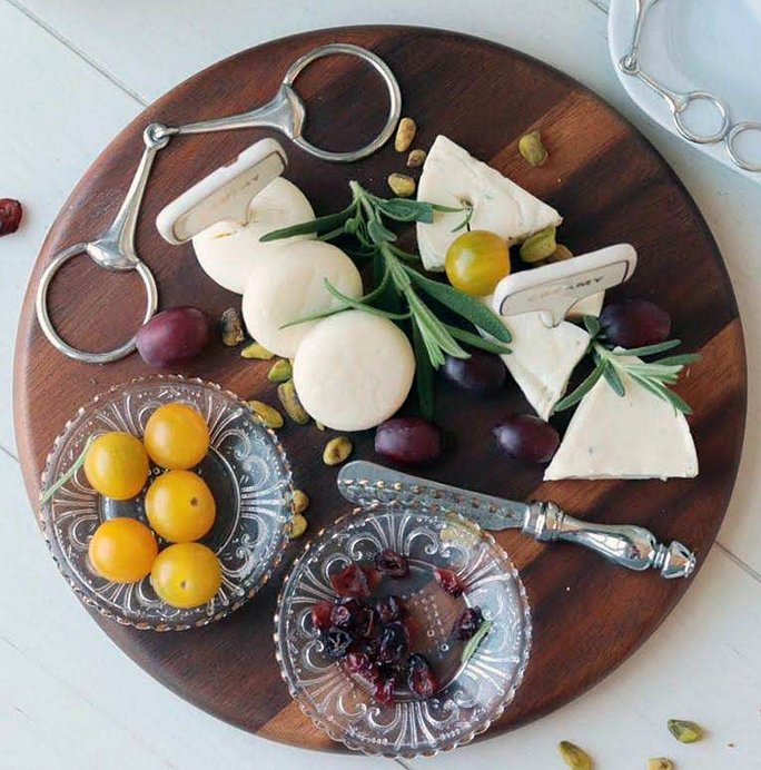 Acacia Wood Round Cheese Board
