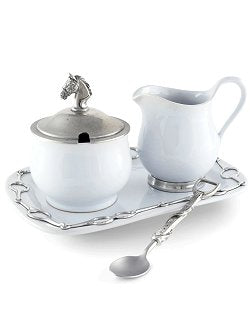 Horse Bit 5-Pc. Stoneware Sugar & Creamer Set