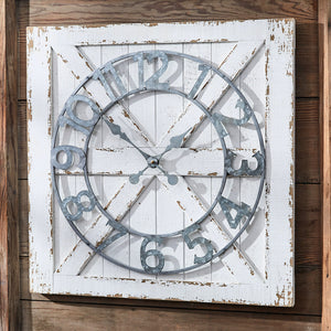 Weathered Stable Door  Wall Clock