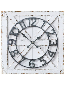 Weathered Stable Door  Wall Clock