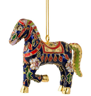 Cloisonné Fanciful Horses Ornament Set