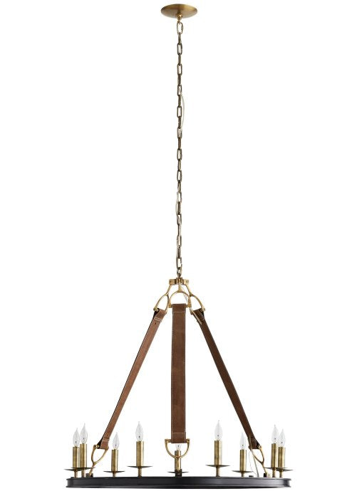 Leather Bridle Strapped Chandelier