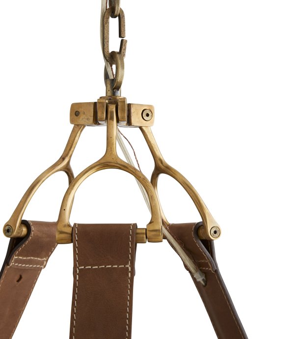 Leather Bridle Strapped Chandelier