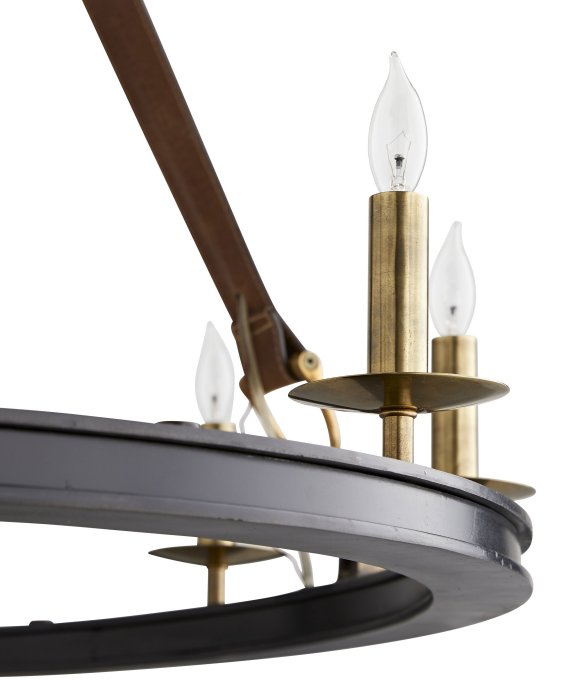 Leather Bridle Strapped Chandelier