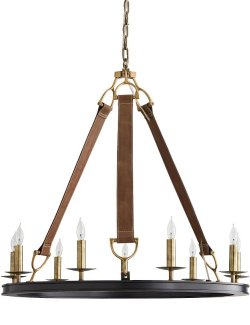 Leather Bridle Strapped Chandelier