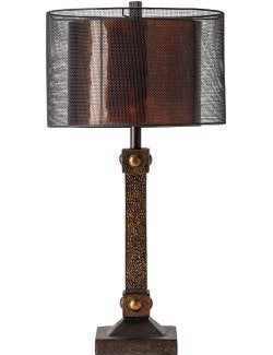 Rustic Industrial Farmhouse Table Lamp