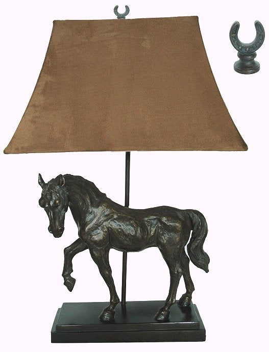 Bronze Finish Stallion Table Lamp Set