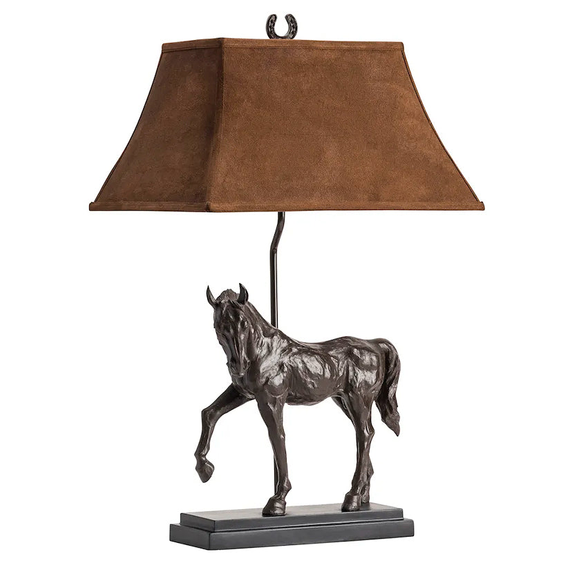 Bronze Finish Stallion Table Lamp Set