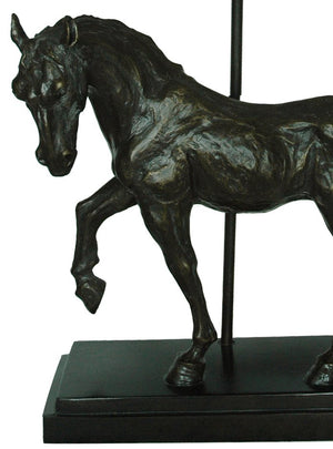 Bronze Finish Stallion Table Lamp Set