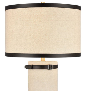 Bridle Strap Linen Column Lamp