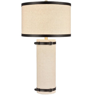 Bridle Strap Linen Column Lamp