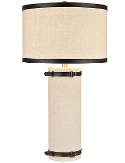 Bridle Strap Linen Column Lamp