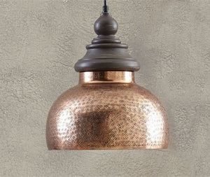Antique Copper Finish Farrier's Pendant Light