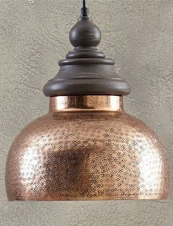 Antique Copper Finish Farrier's Pendant Light