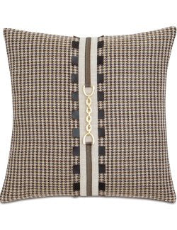 Equine Elements: Houndstooth Chain Trim Pillow - Equine Luxuries